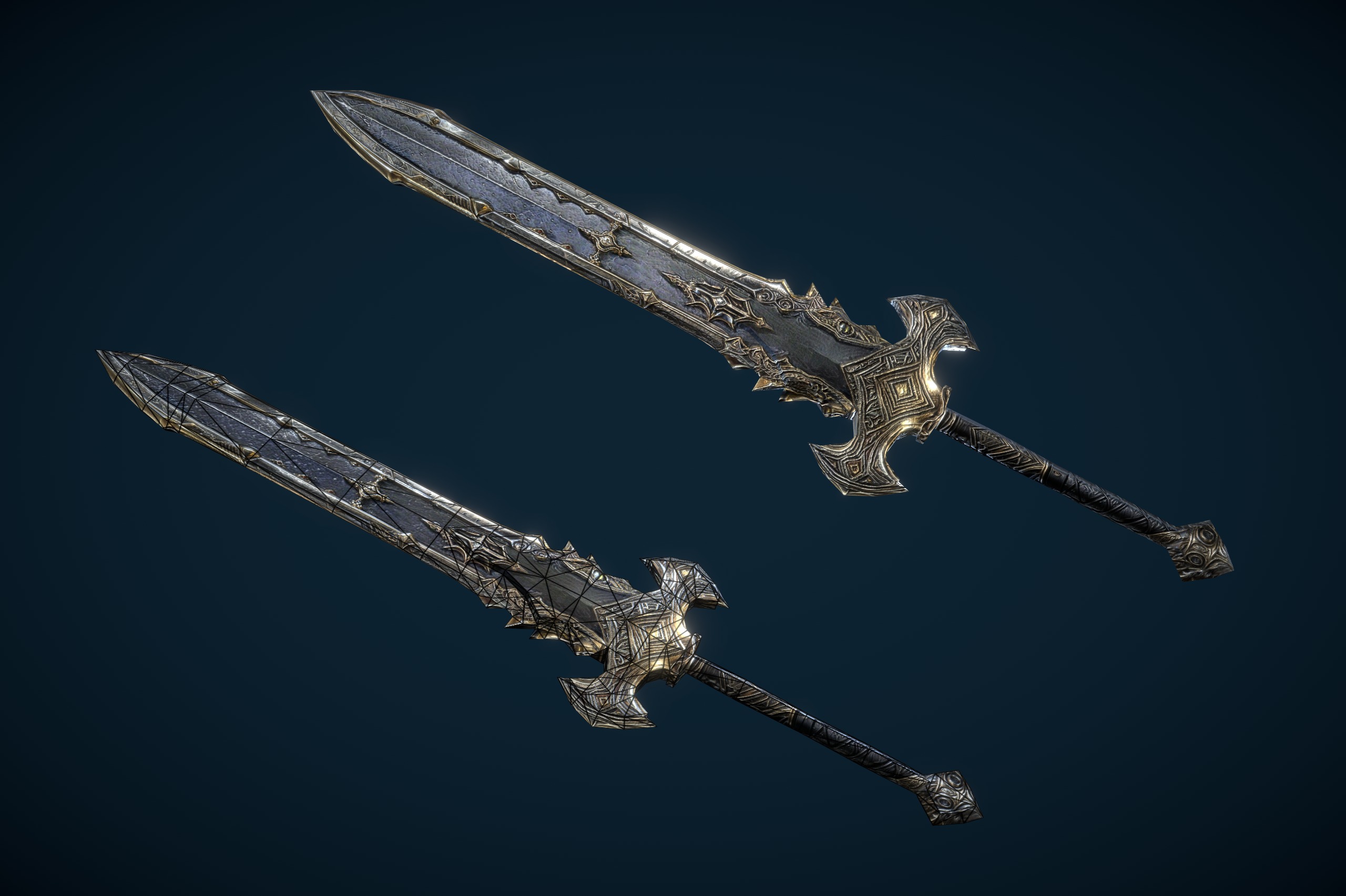 Stylized Human Knight Low-poly 3D model_11