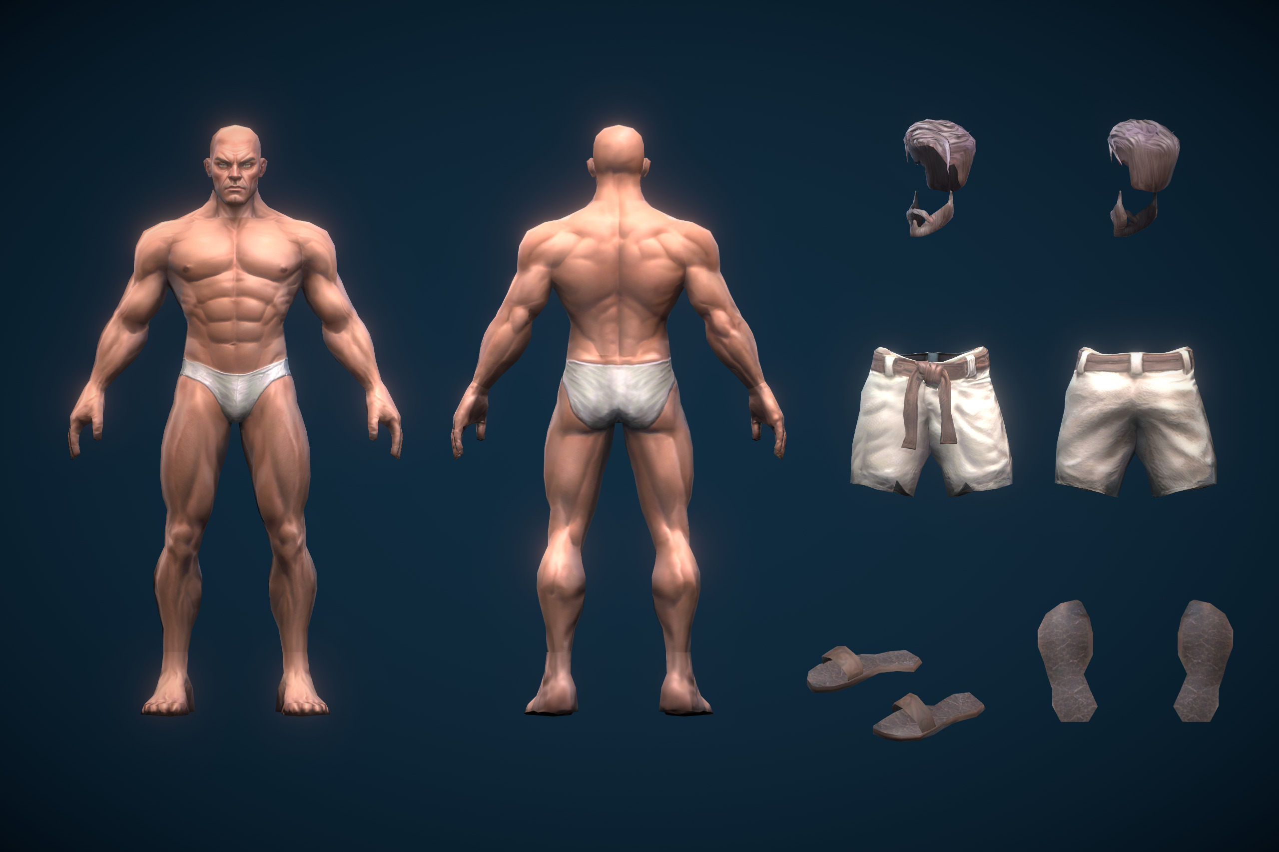 Stylized Human Knight Low-poly 3D model_5