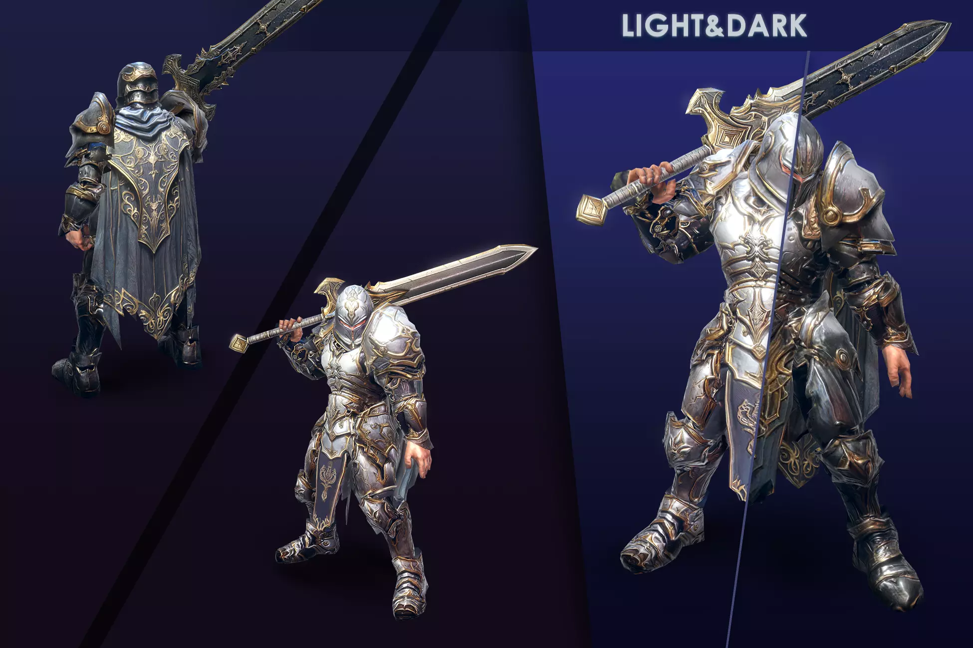 Stylized Human Knight Low-poly 3D model_0