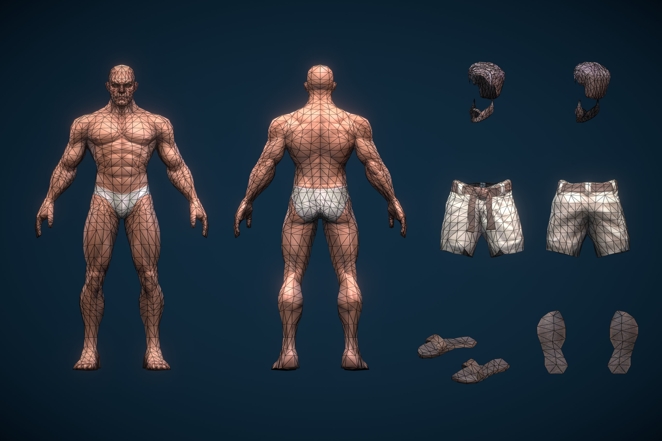 Stylized Human Knight Low-poly 3D model_6