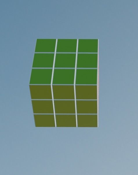 rubics cube Low-poly 3D model_4