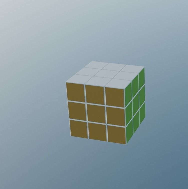 rubics cube Low-poly 3D model_3