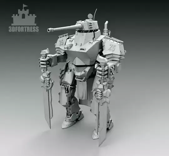  Robot Swordsman 3D print model