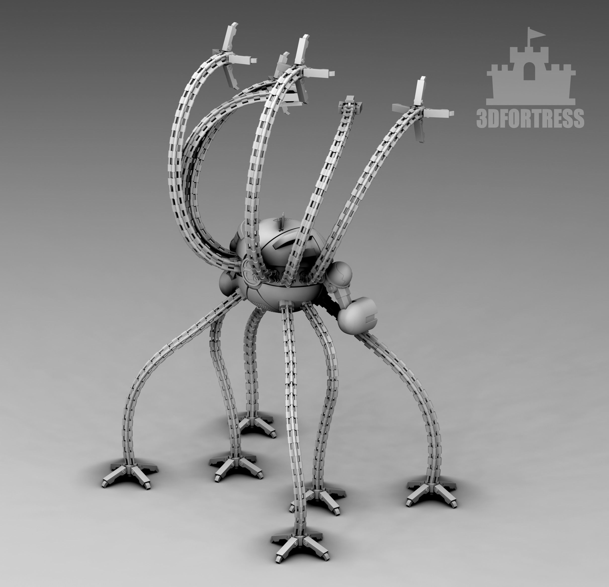  The Octopus robot 3D print model_1