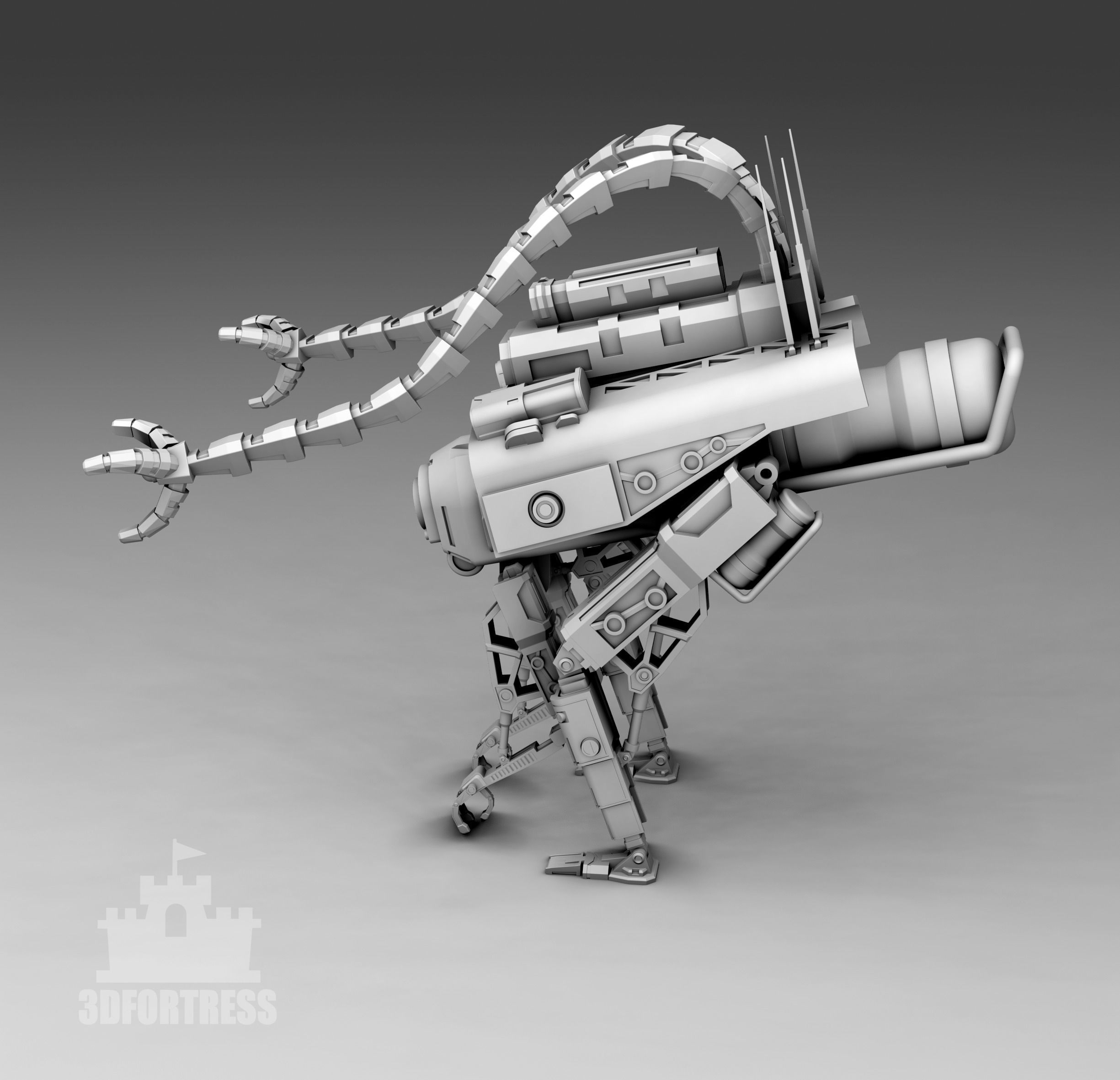  The grabbing robot 3D print model_2