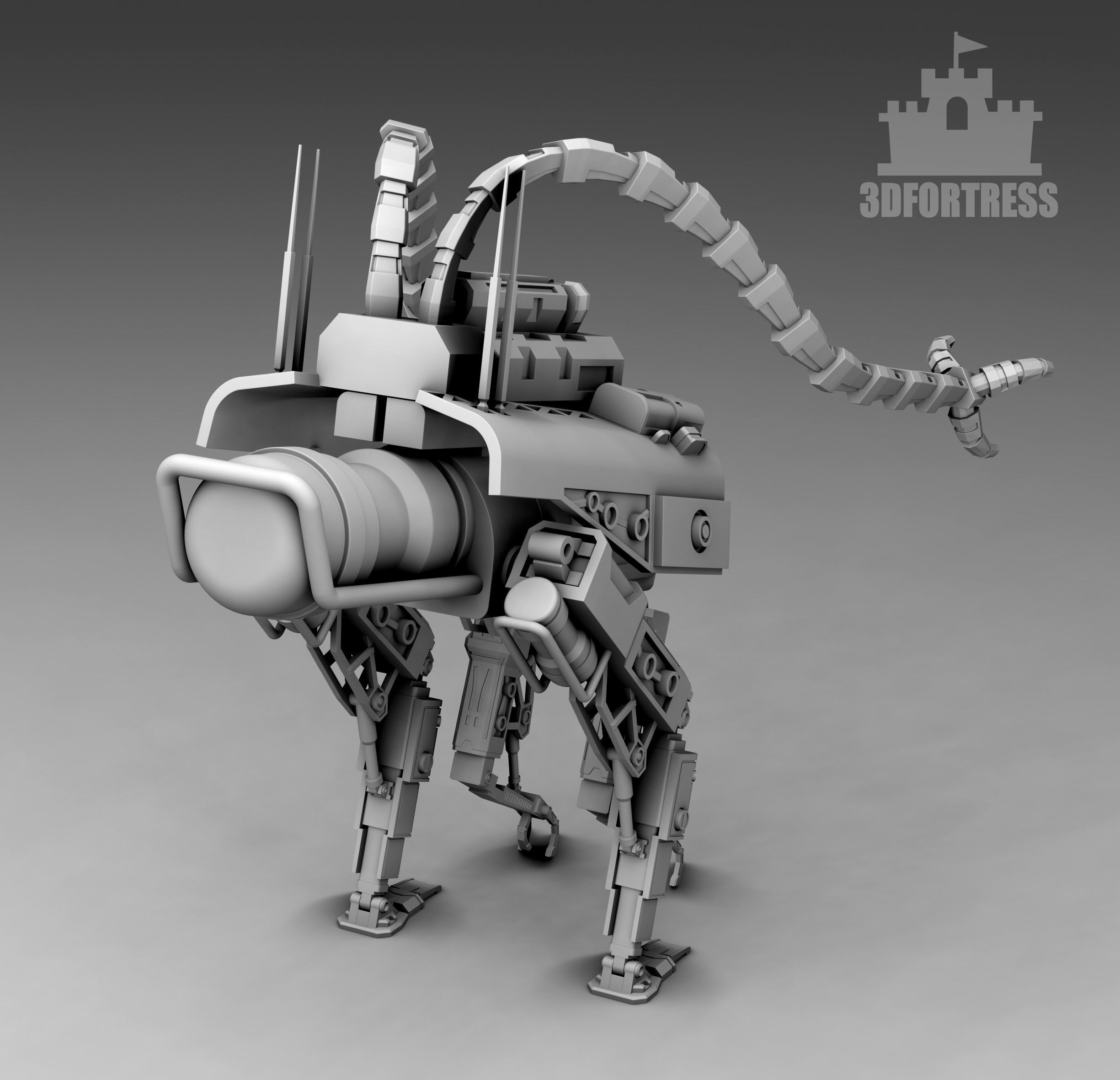  The grabbing robot 3D print model_1