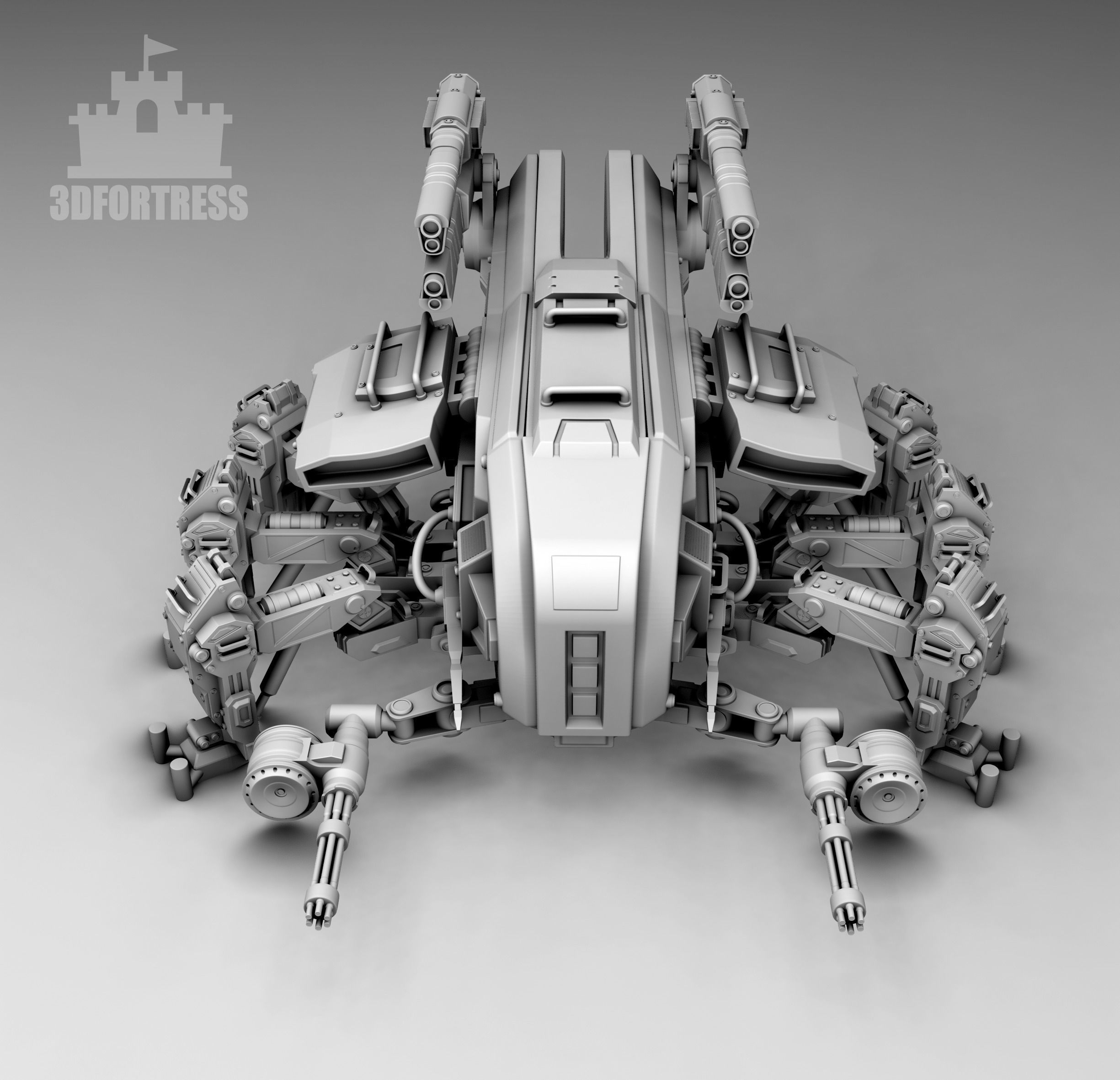  A six-legged robot 3D print model_2
