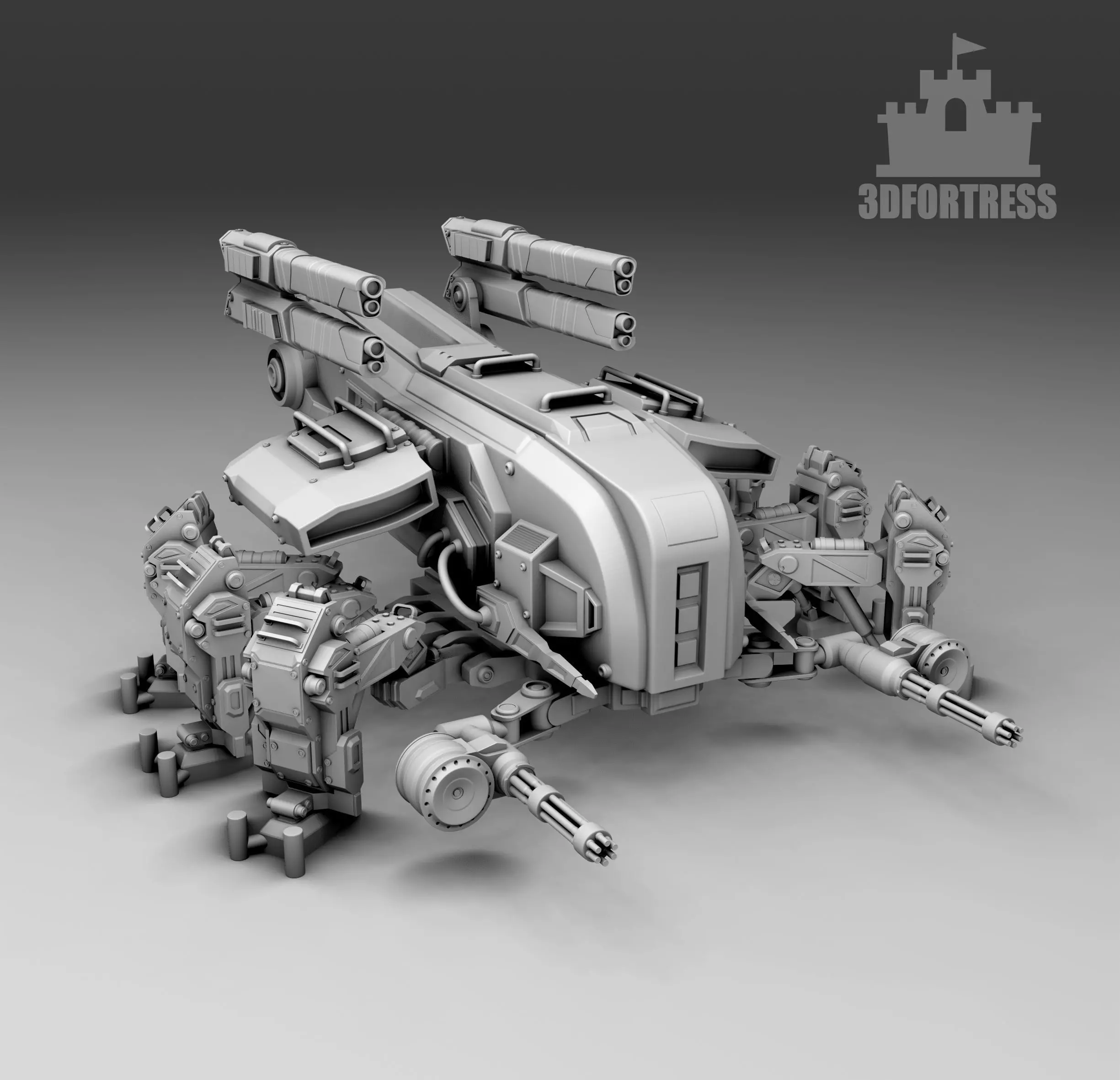  A six-legged robot 3D print model_0