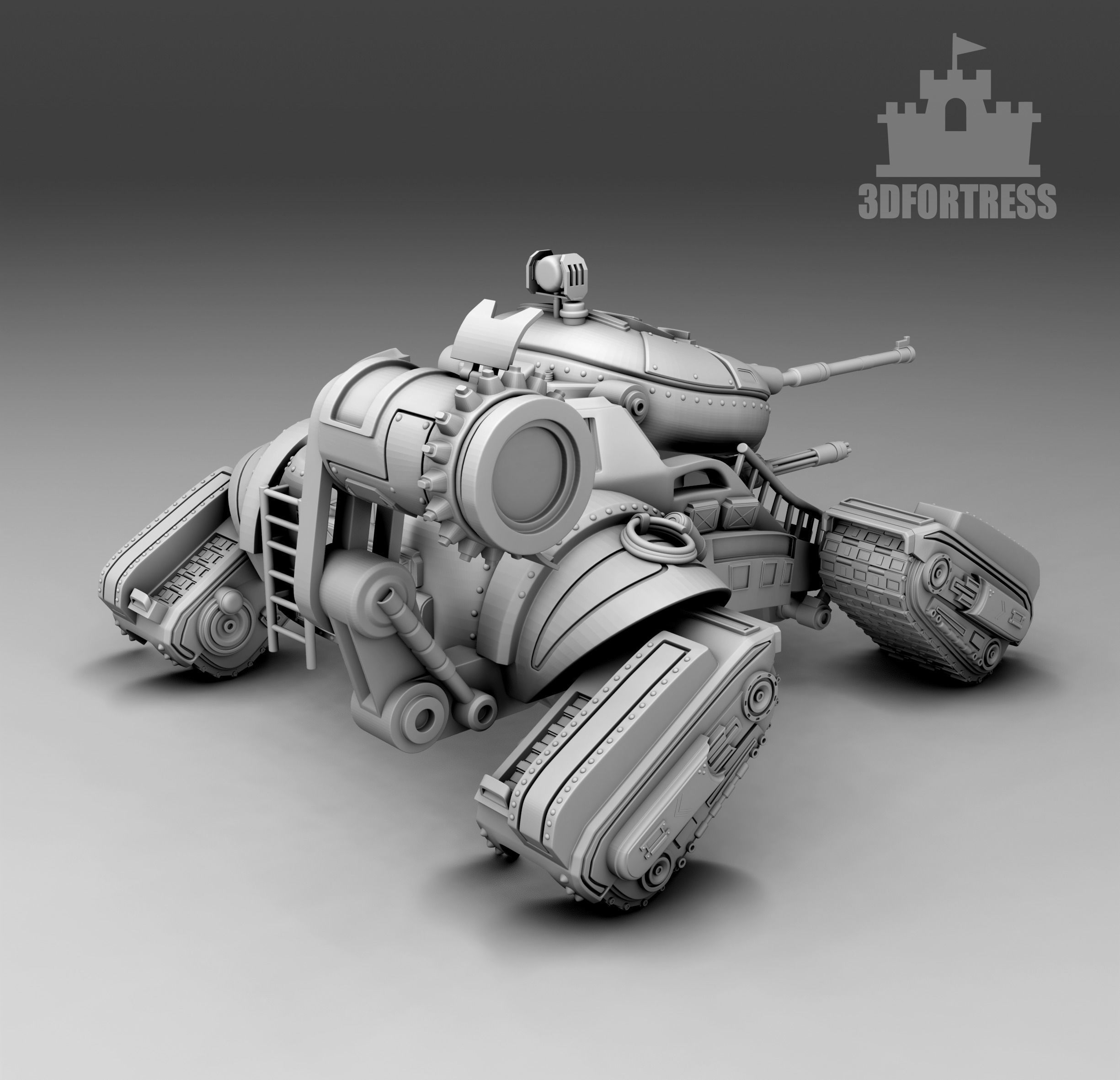  Robot Tank 3D print model_1