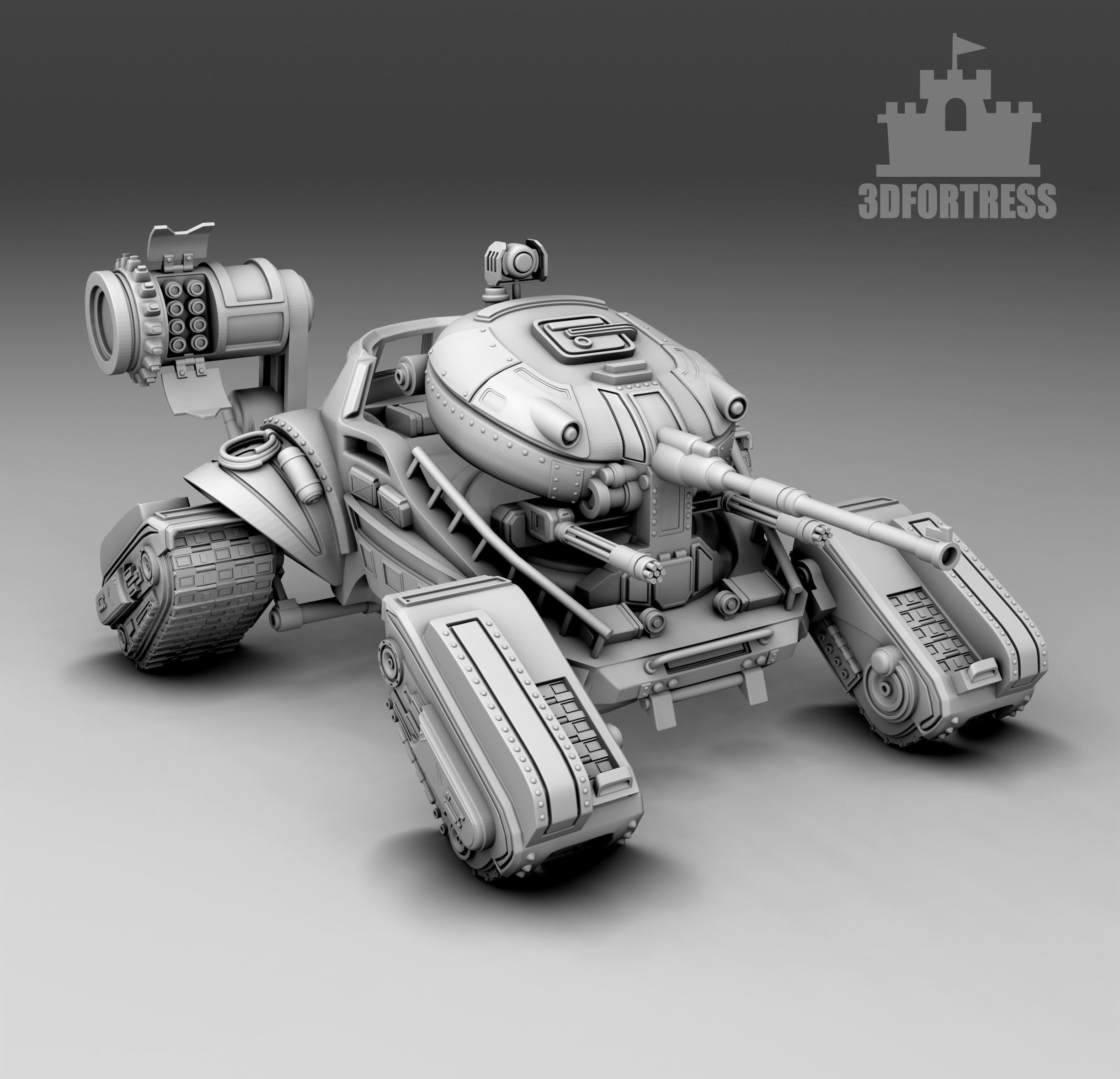  Robot Tank 3D print model_2