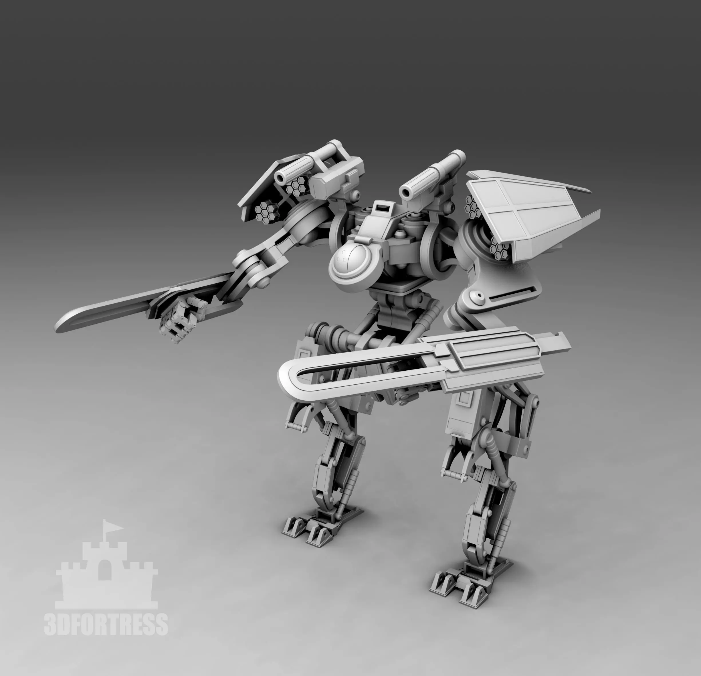 The predator robot 3D print model_0