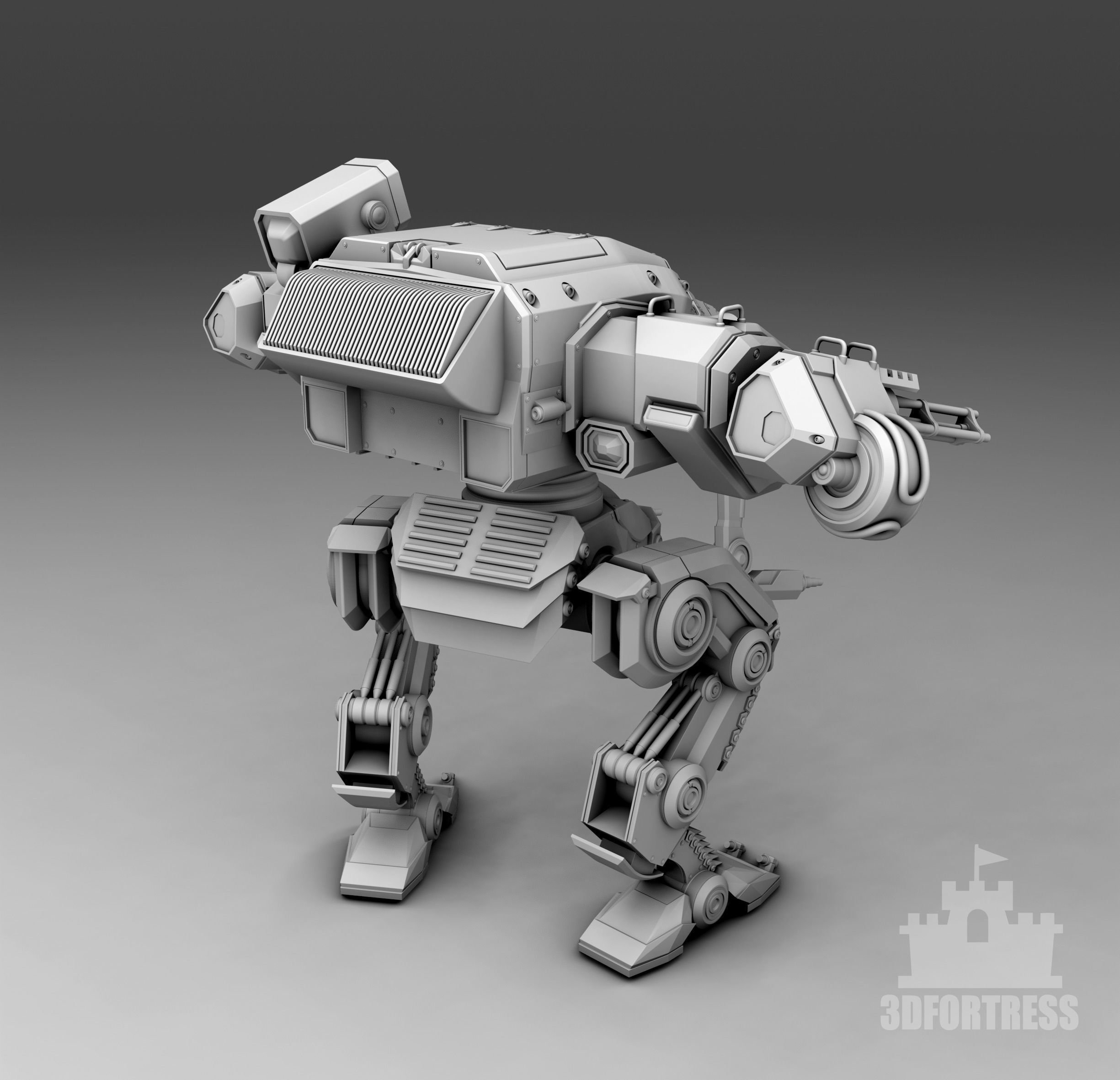  Bulletproof robot 3D print model_1