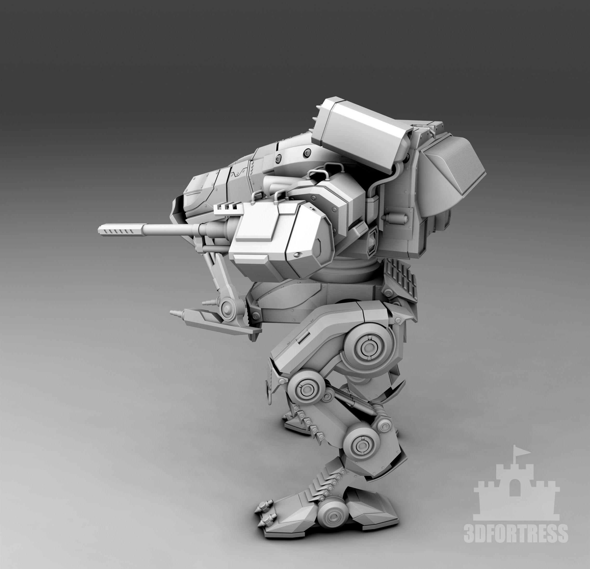  Bulletproof robot 3D print model_2