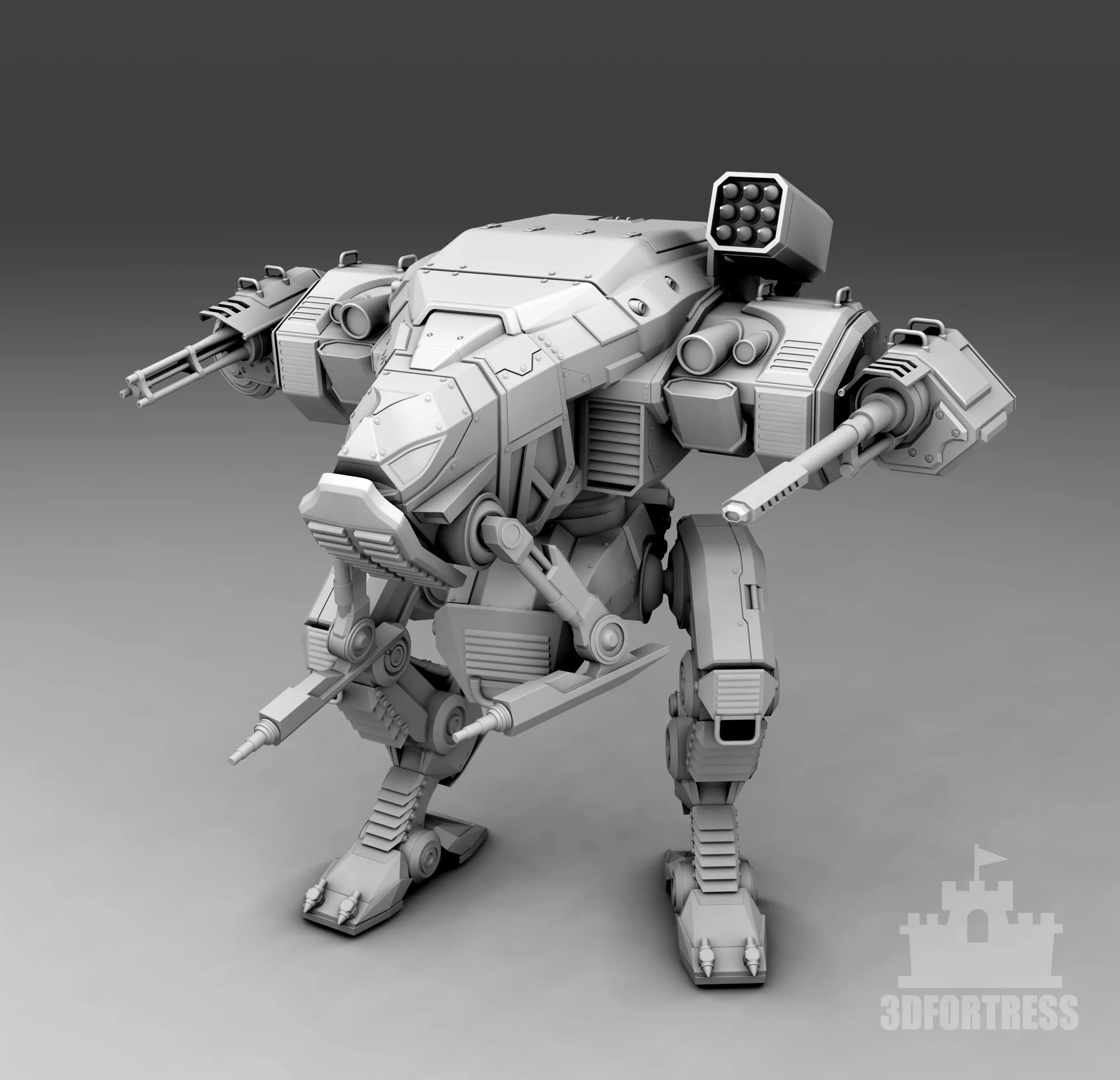  Bulletproof robot 3D print model_0