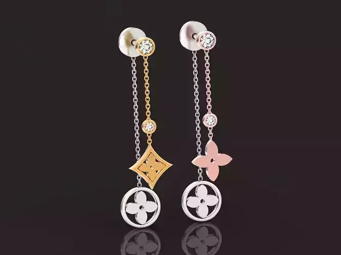Louis Vuitton Blossom Long Earrings 1220