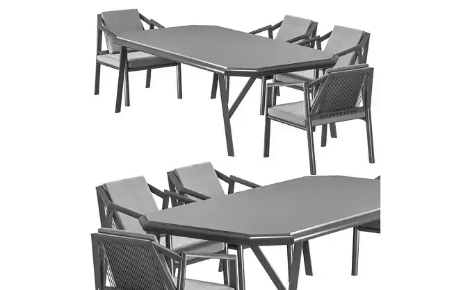 sette garden stone table and chair