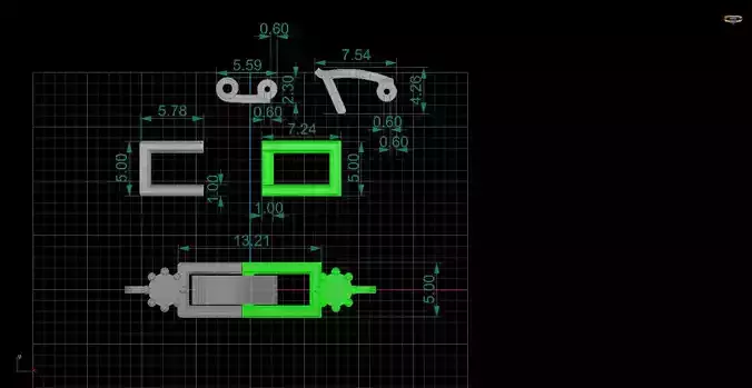 Watch clasp 2 sizes 3D print model