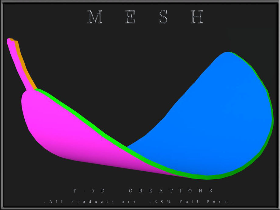 Autumn orange leaf 02 - Curved Low-poly 3D model_6