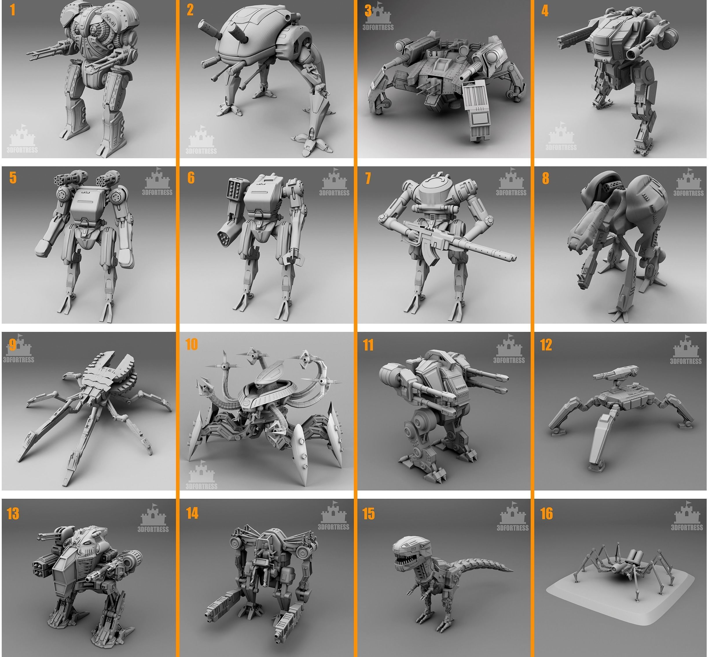 Cyber library - Robots 3D Model Collection_3