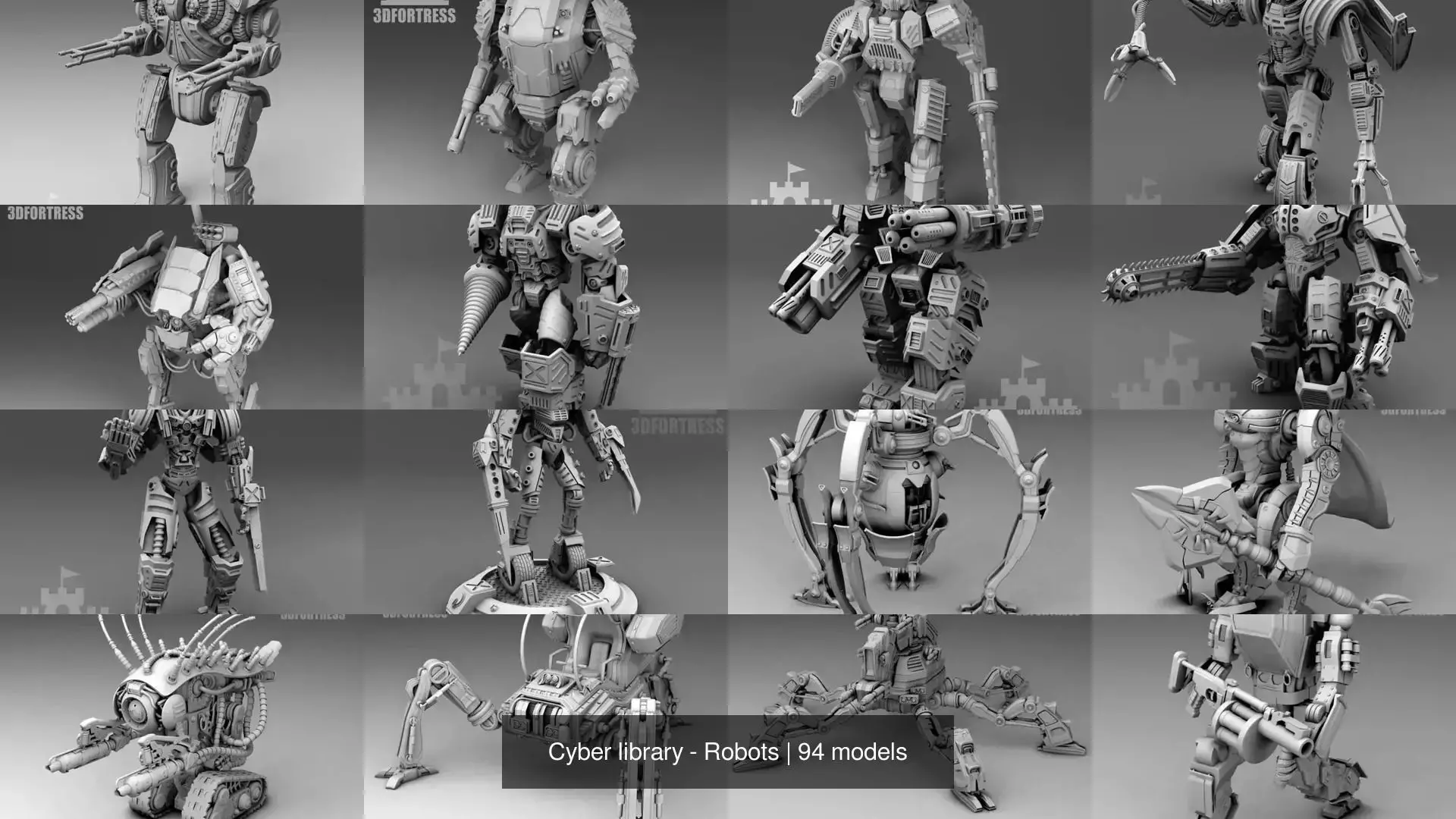 Cyber library - Robots 3D Model Collection_4