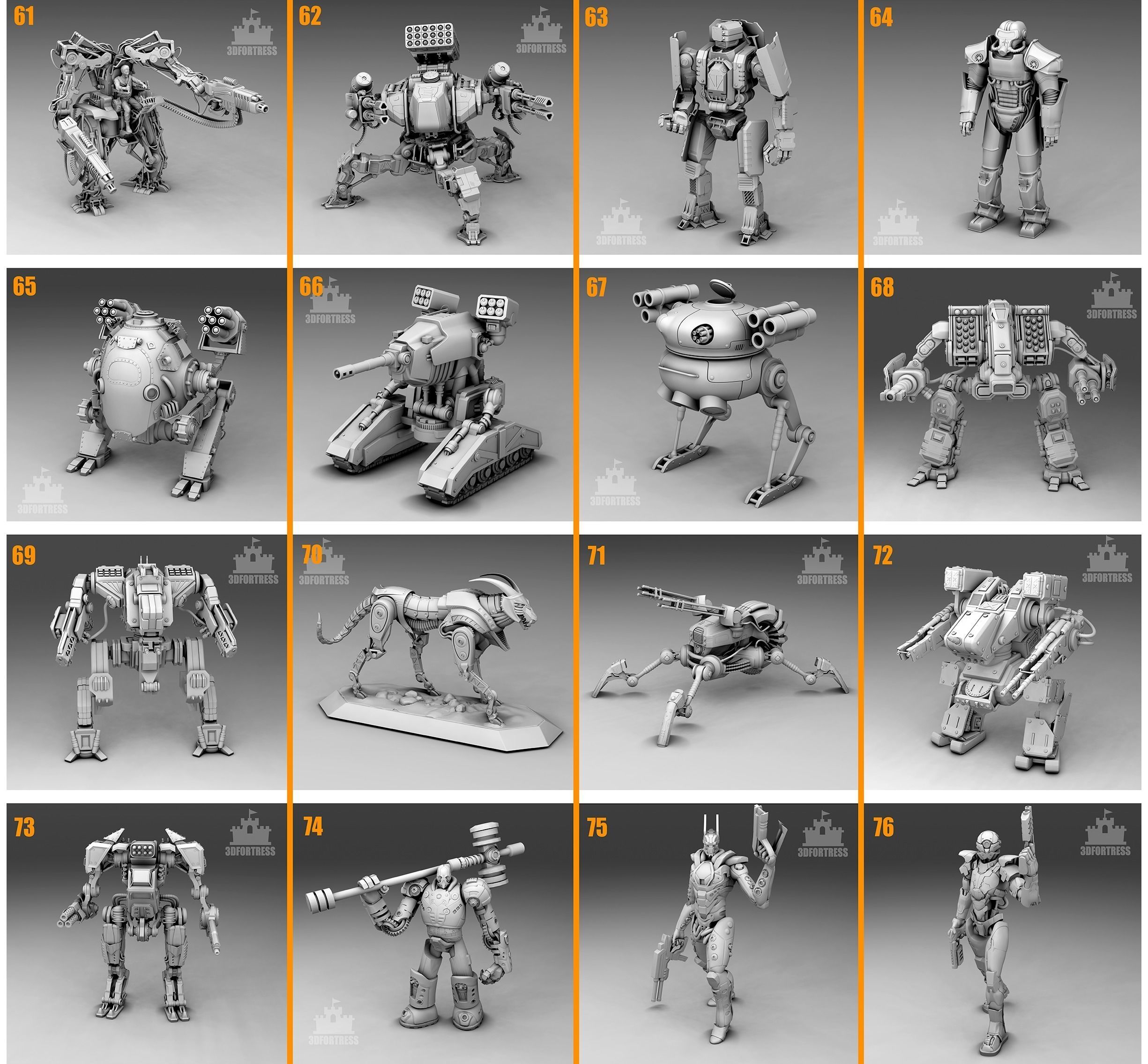 Cyber library - Robots 3D Model Collection_15