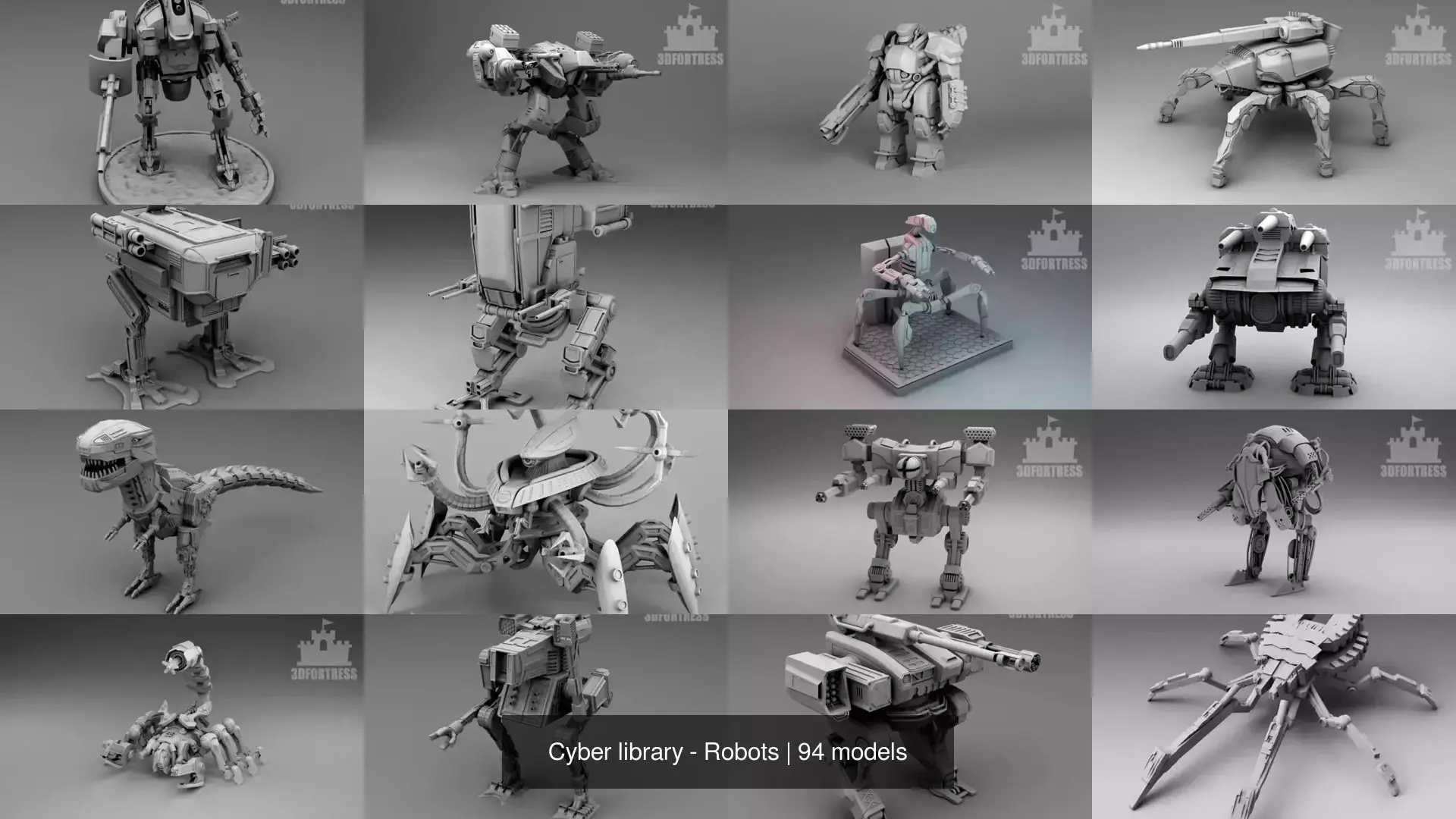 Cyber library - Robots 3D Model Collection_1