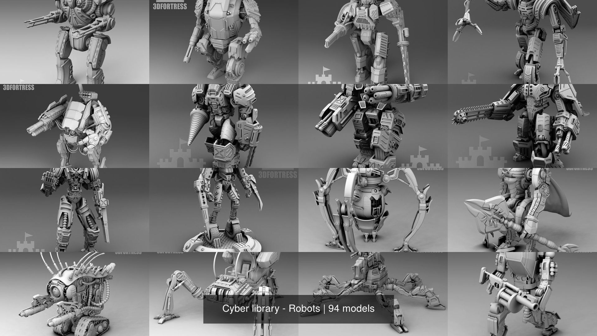 Cyber library - Robots 3D Model Collection_9
