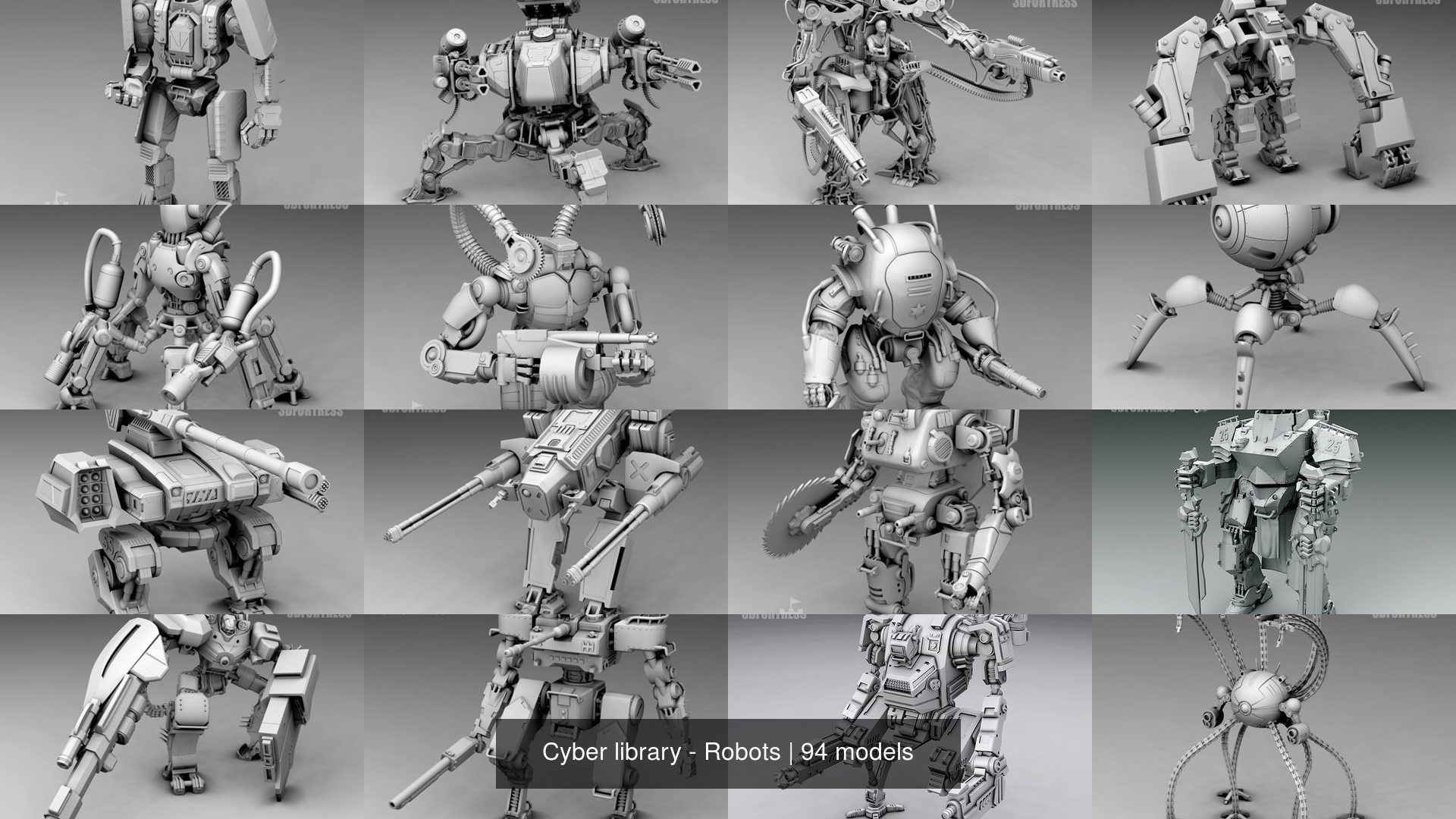 Cyber library - Robots 3D Model Collection_14