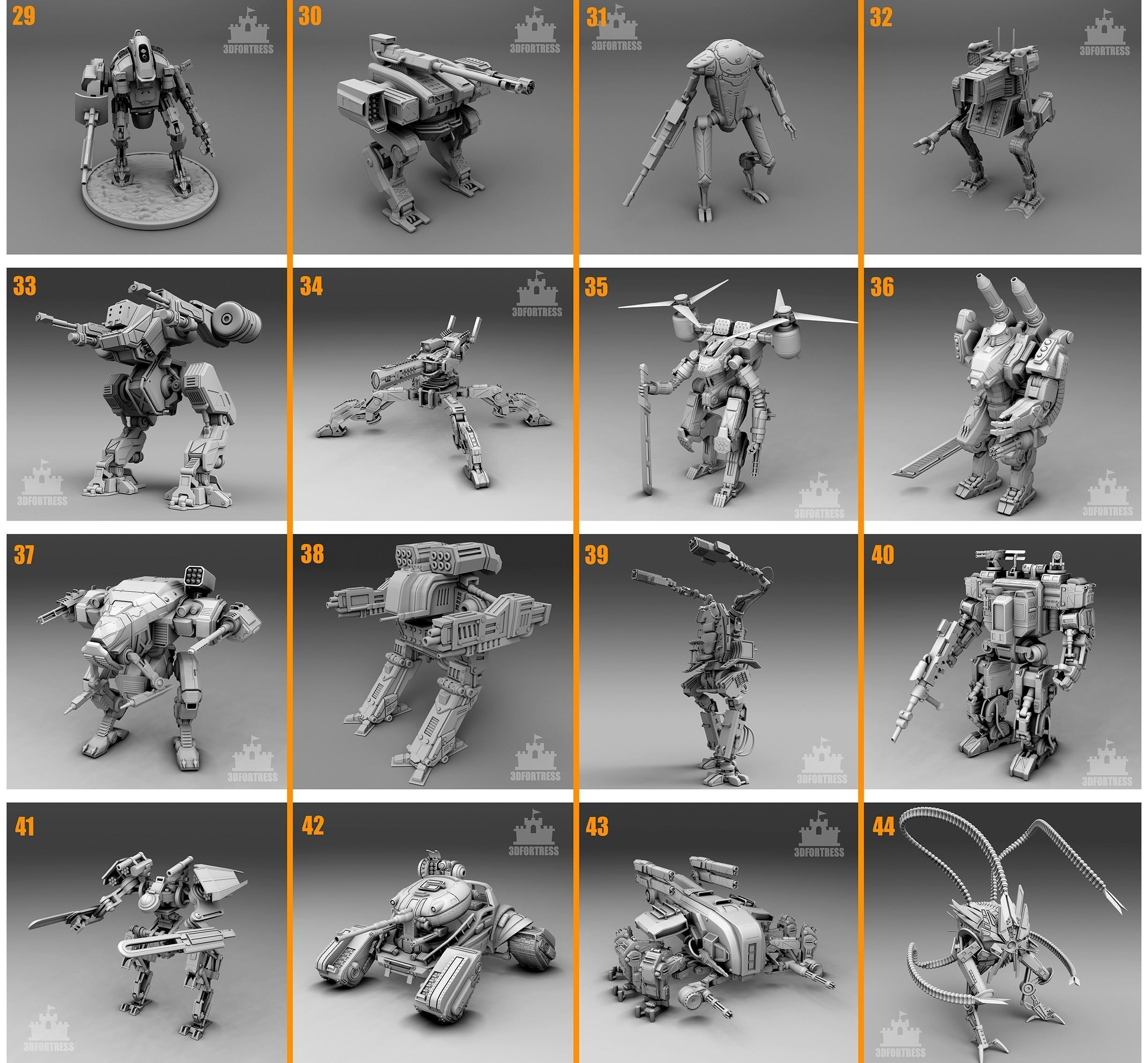 Cyber library - Robots 3D Model Collection_11