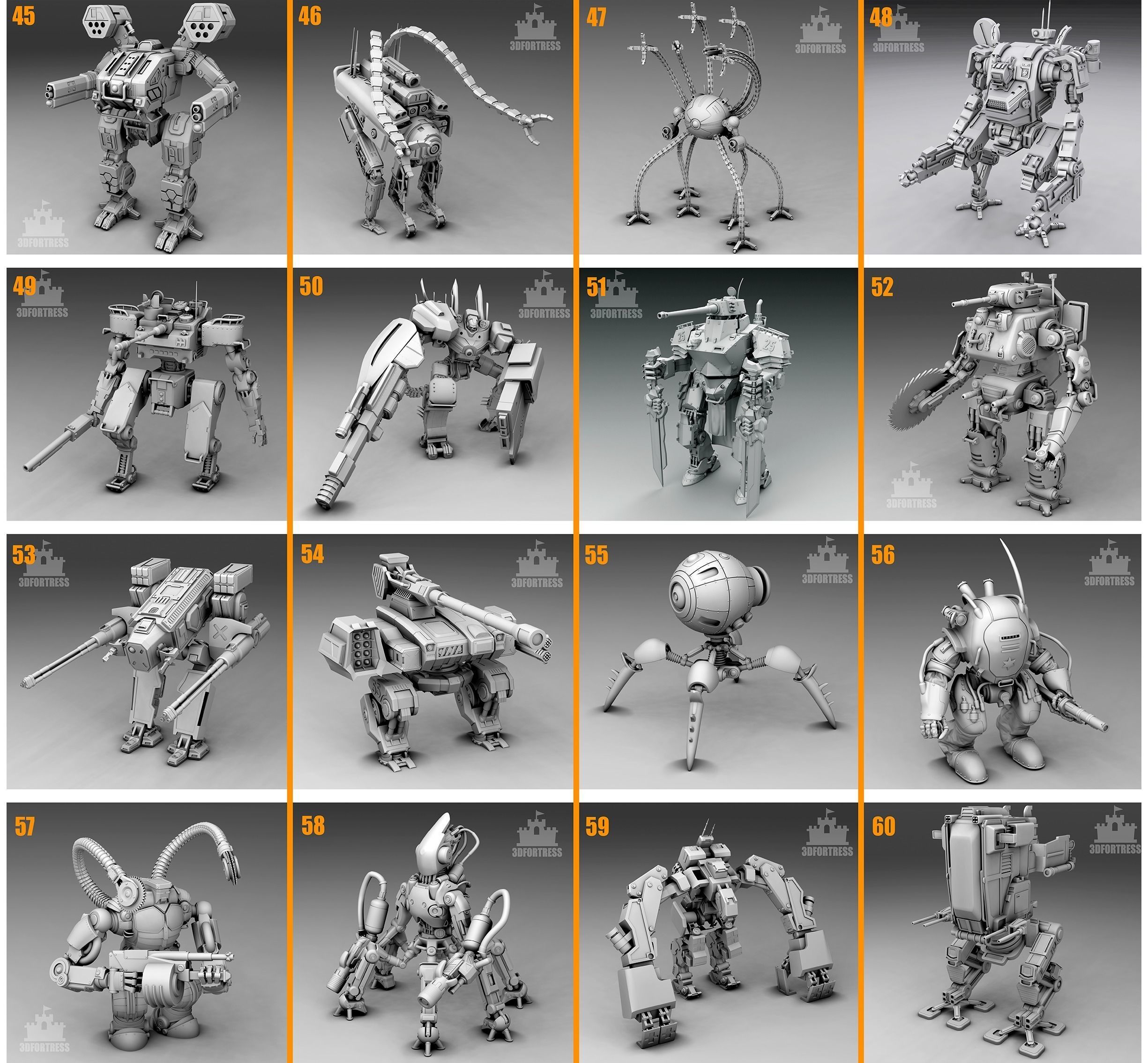Cyber library - Robots 3D Model Collection_13