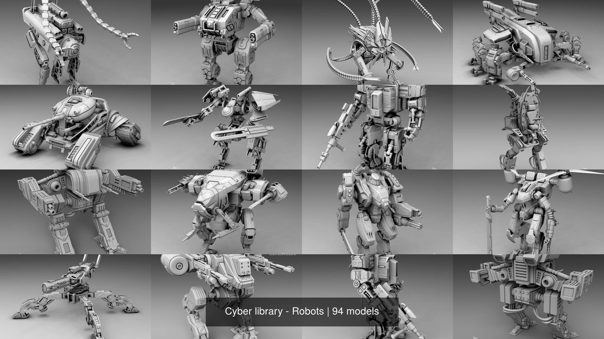 Cyber library - Robots 3D Model Collection_16