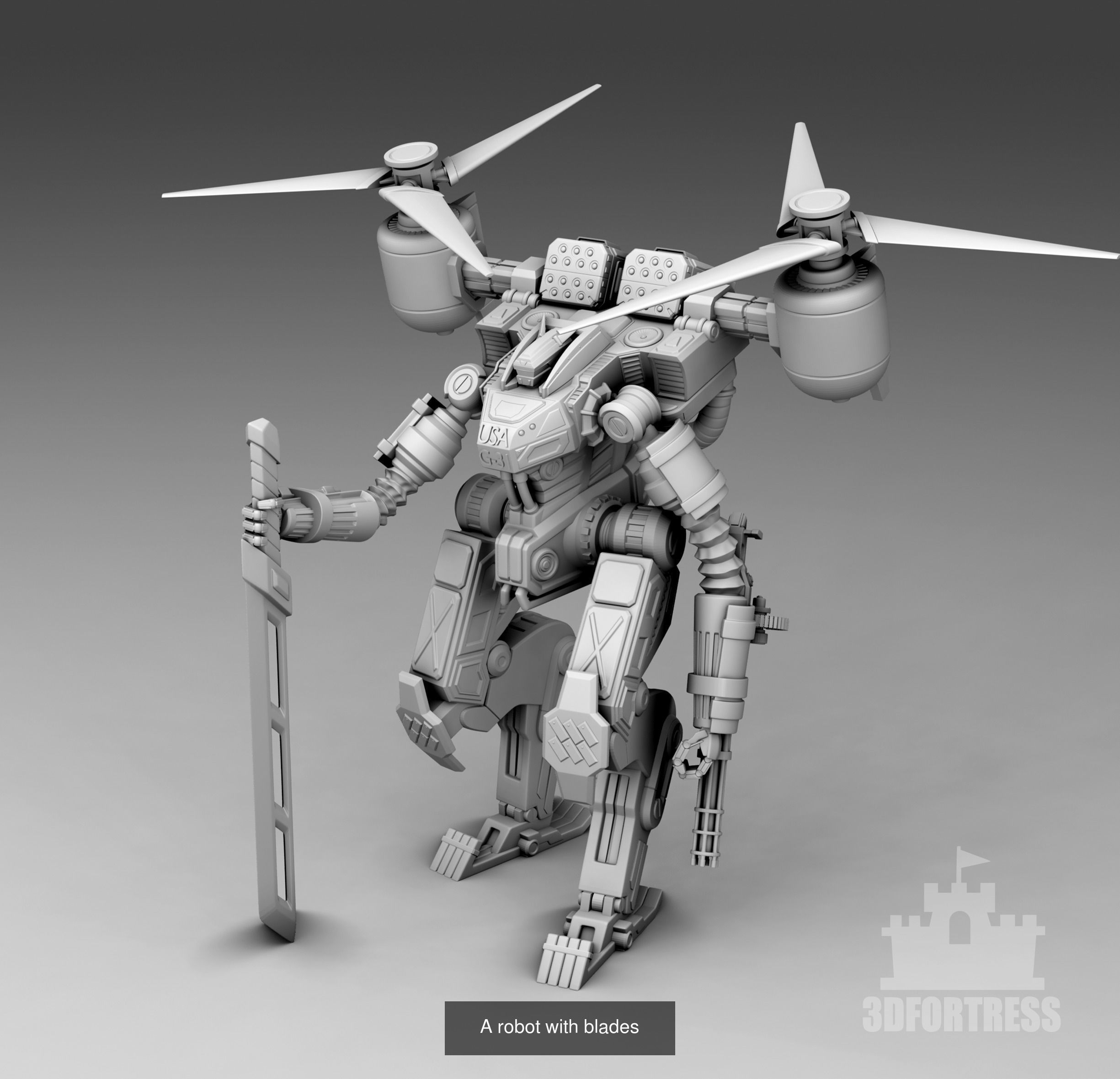Cyber library - Robots 3D Model Collection_110