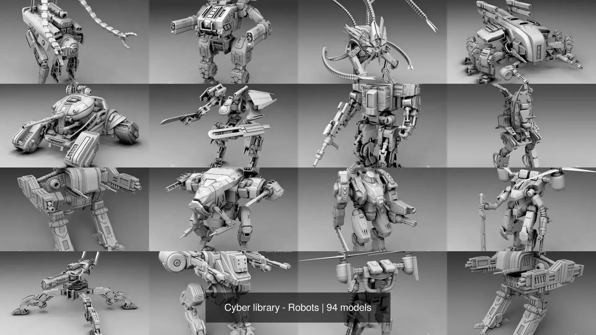Cyber library - Robots 3D Model Collection_10