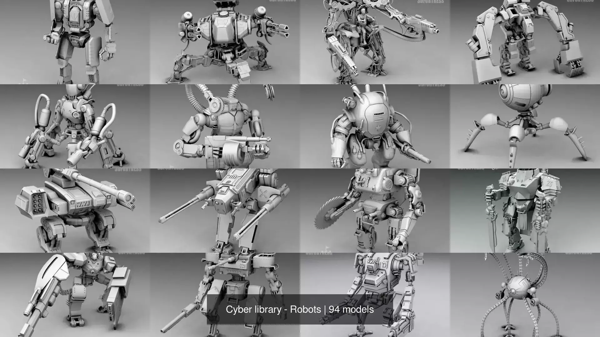 Cyber library - Robots 3D Model Collection_8