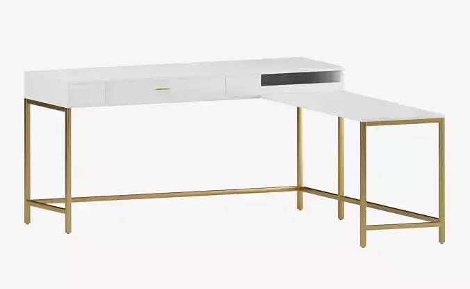 OSP Home Furnishings Modern Life Desk 3D model