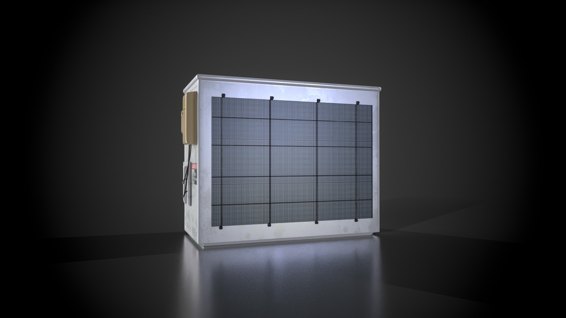 Air Conditioning Outdoor Unit Low-poly 3D model_4