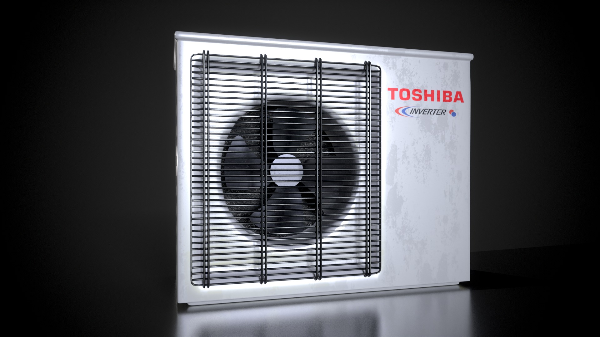 Air Conditioning Outdoor Unit Low-poly 3D model_2