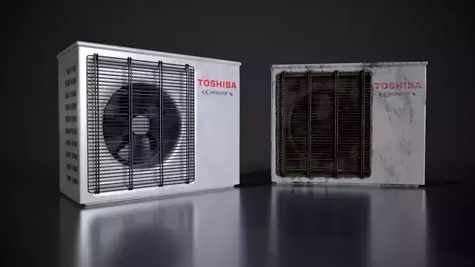 Air Conditioning Outdoor Unit  Low-poly 3D model