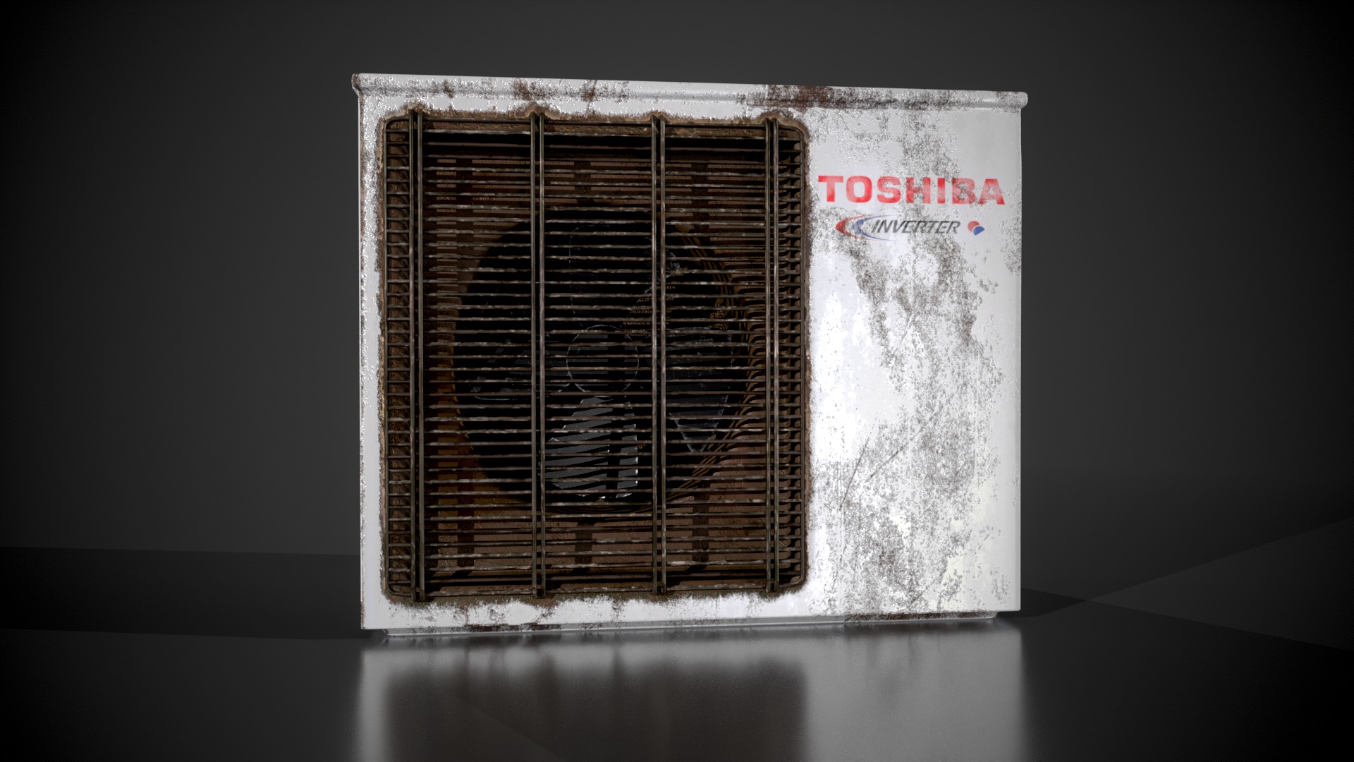 Air Conditioning Outdoor Unit Low-poly 3D model_9