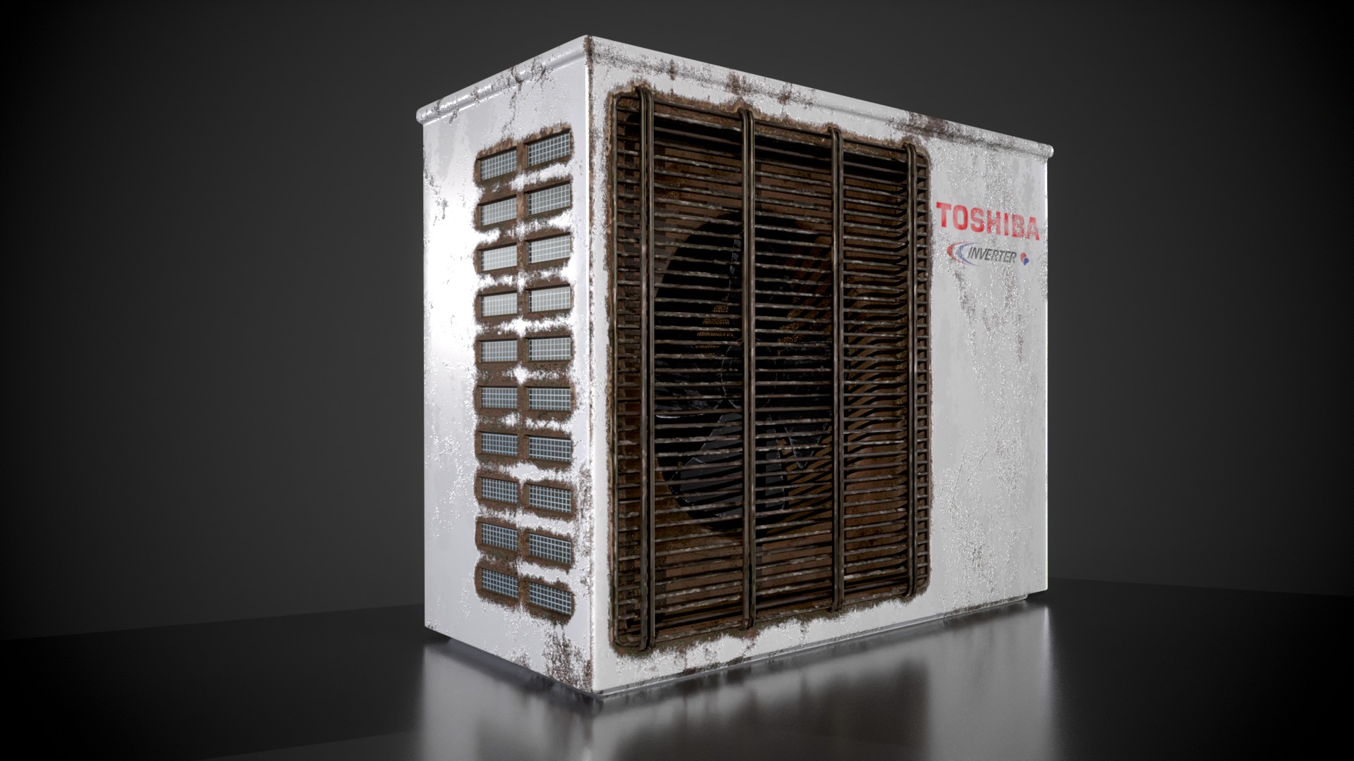 Air Conditioning Outdoor Unit Low-poly 3D model_7