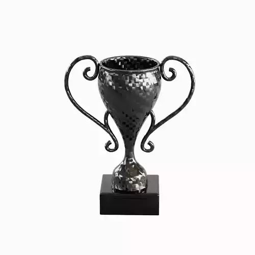 Carbon Fiber Trophy Cup Low-poly 3D model