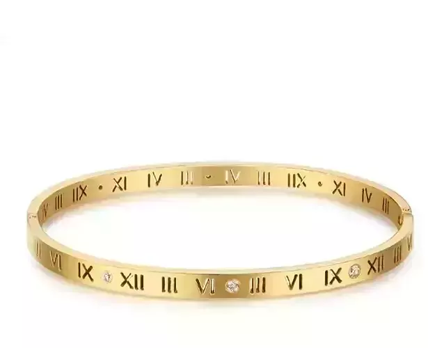 Roman Numeral Cuff Bracelet 3d print  3D model