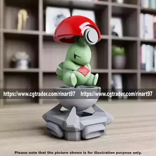 Larvitar in the pokeball from Pokemon