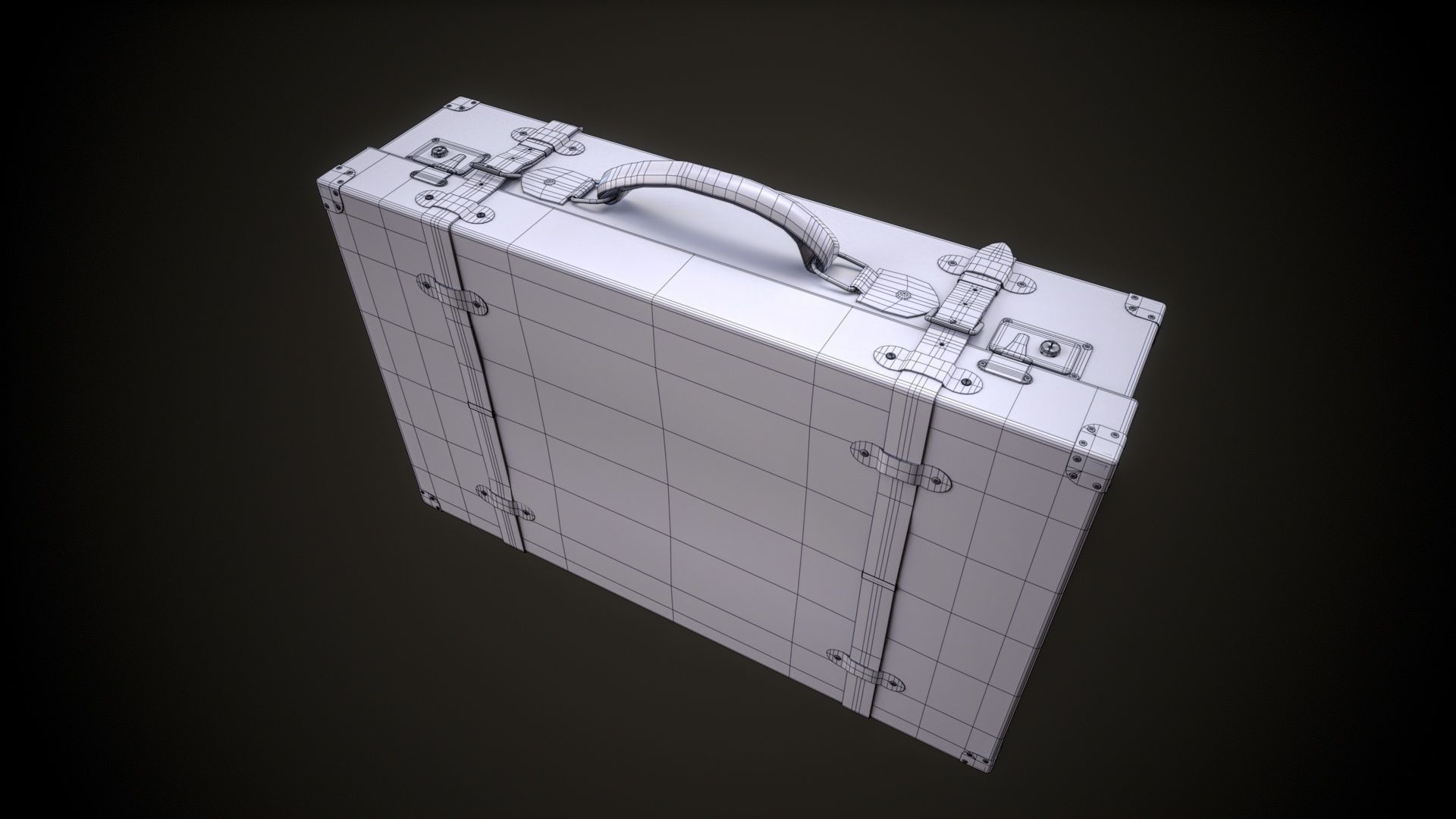 Leather Suit Case Low-poly 3D model_24