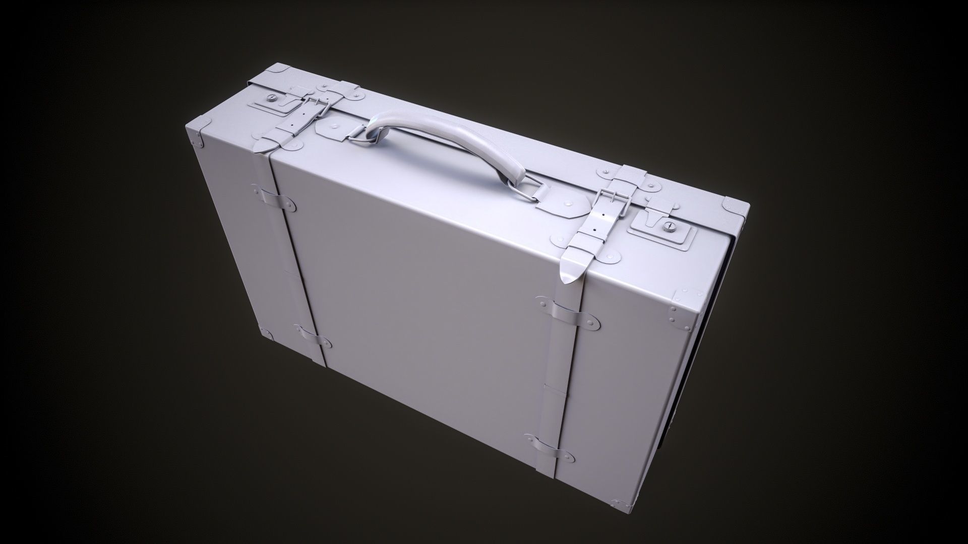 Leather Suit Case Low-poly 3D model_22