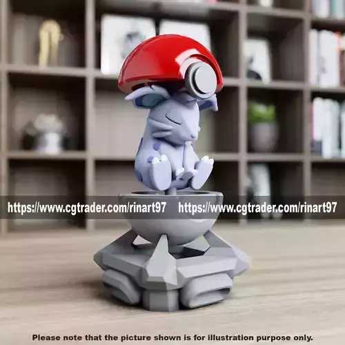 nidoran female in the pokeball from Pokemon