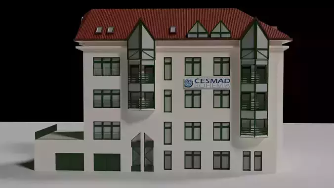 Parisian Town Building with Terracotta Roof Tiles 