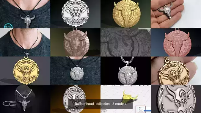 Buffalo head  collection 
