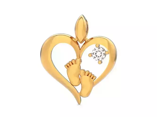  Heart pendant baby heels for pregnant mother 1225 3D print model