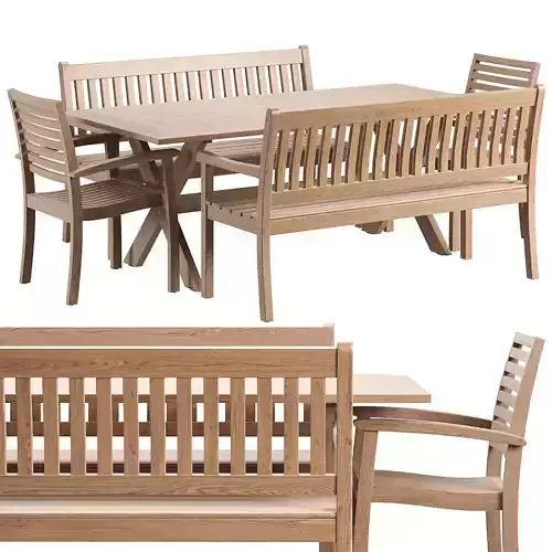 Corfu Table and Bench